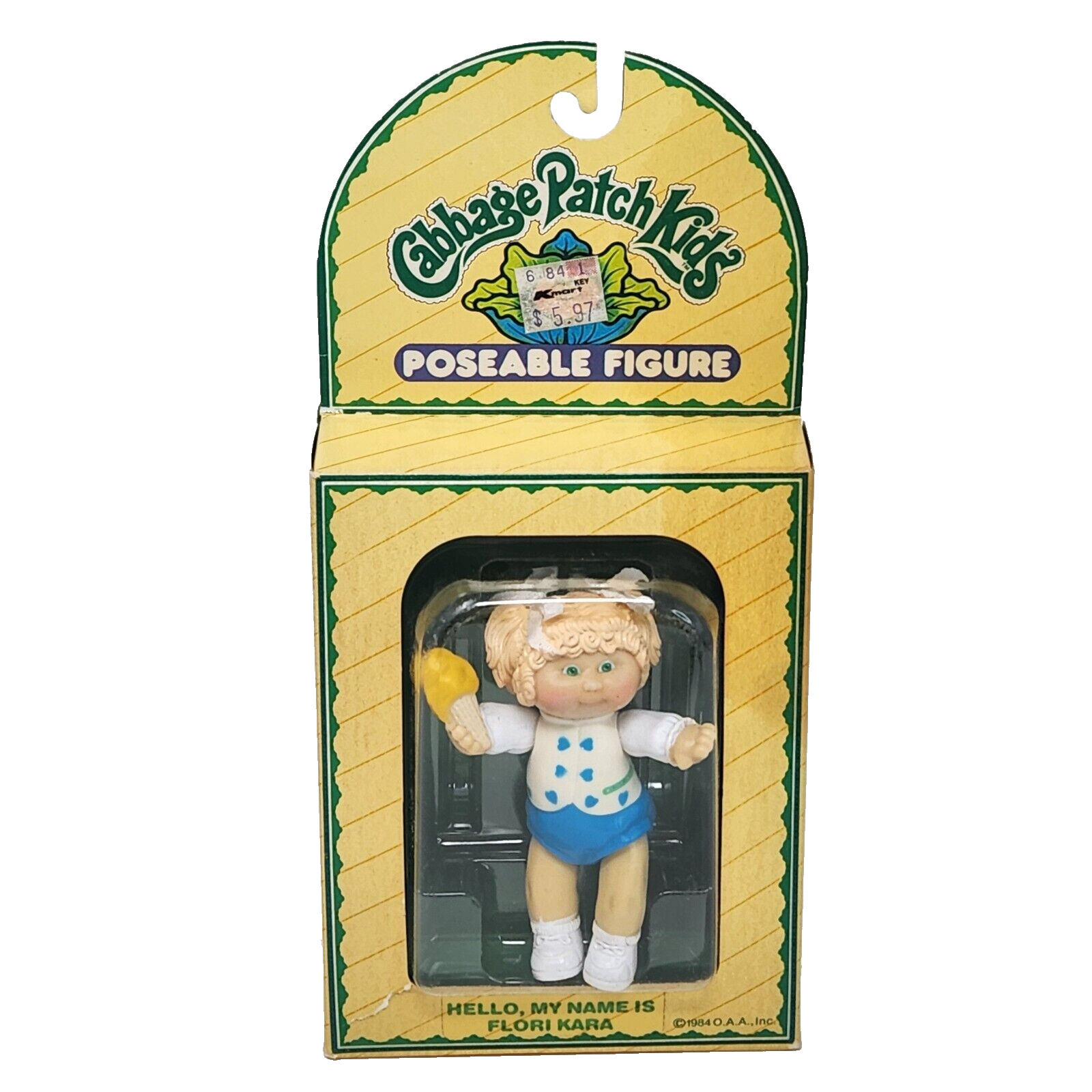 VINTAGE 1984 CABBAGE PATCH KIDS PVC POSEABLE FIGURE GIRL FLORI DOLL ORIG... - $19.00
