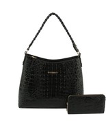 Crocodile Designer Fashion Tote Bags - Handbags - Black - £47.15 GBP