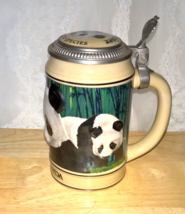 Giant Panda Anheuser-Busch Endangered Species Series Lidded Stein in Box - £19.94 GBP