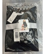Cacique Intimates Cozy Jersey Sleepshirt &amp; Socks Set Black Winter Patter... - $47.83 CAD