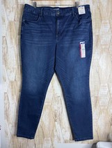 Terra&amp;Sky Women Skinny Jeans Plus 20W Dark Denim Stretch Pants - $316.20 MXN