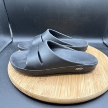 Oofos OOahh Slide Recovery Sandals Women&#39;s Size 7 Shoes Black Slip-Ons - $626.49 MXN