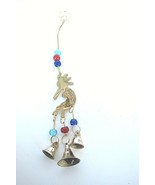 Brass Windchimes with Beads and Bells Kokopelli Flute Player Southwest Gift - $17.49 CAD