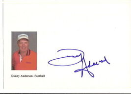 Donny Anderson Autographed 3x5 Index Card Football Signed Cardinals Packers - $9.85