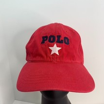 RARE Polo Sport Ralph Lauren Star Ball hat cap Used Vintage Americana Red - £140.22 GBP