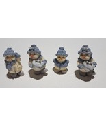 Four - Encore Collectible Snow Buddies Figurines (  2” TALL ) - £18.05 GBP