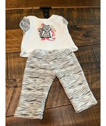 American Girl Bitty Baby Doll Kitty Pajama PJ Stripe Cat Pants Shirt Set - £15.84 GBP