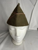 Vintage BSA Boy Scouts Of America Garrison Hat Cap Green - £9.02 GBP