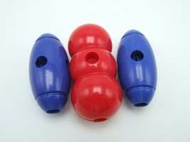Tinkertoy 3 Pods Red Blue Replacement Parts Plastic Tinker Toy Pieces - $5.53