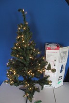 Ashland Pre-Lit Hillside Artificial Holiday Christmas Tree 4 Feet Tall - £39.75 GBP