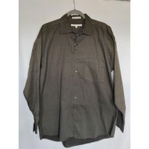 Vintage Perry Ellis Men Black Button Up Long Sleeve Shirt - Size Large - $15.79