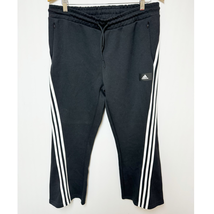 Adidas Womens Future Icon 3 Stripe Flare Pants Black White GU9698 Large - £38.72 GBP