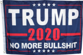 Donald-Trump 2020 Flag No More Bullshit Print Trump Flag Keep America Gr... - £11.90 GBP+