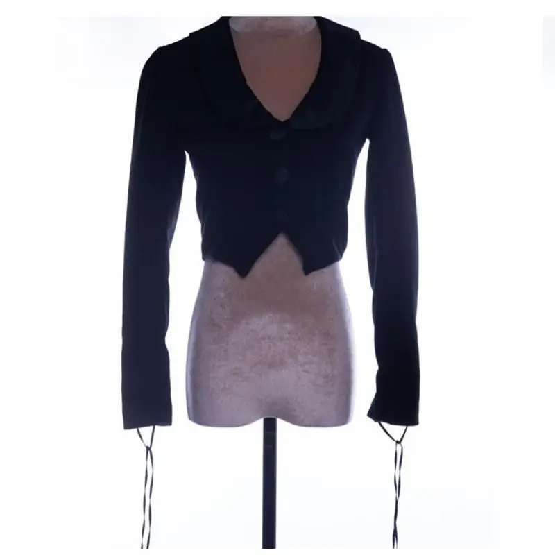 Woolen Vest Women&#39;s Autumn And Winter  Thin Bandage Ultra Short Coat Jacket Sexy - £162.84 GBP