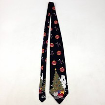 Vintage Christmas Tree Coca Cola Polar Bear Necktie 100% Silk Made in US... - $13.99