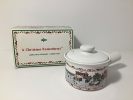 RUSS Sauce Pot A Christmas Remembered Christmas Ceramic Collection #9688 - £8.62 GBP