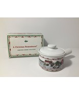 RUSS Sauce Pot A Christmas Remembered Christmas Ceramic Collection #9688 - £8.49 GBP