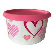 Tupperware Pink Valentine Heart One Touch Canister 1 Qt. 7694 - £6.26 GBP