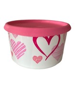 Tupperware Pink Valentine Heart One Touch Canister 1 Qt. 7694 - £6.27 GBP
