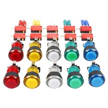 10X New 12V Led Lit Arcade Push Buttons With Micro Switch For Jamma Mame... - £27.45 GBP