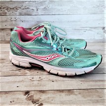 Saucony Women&#39;s Grid Cohesion 8 Running Shoes Light Green Pink - Size 10 - £14.91 GBP