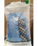 Men’s Bespoke Three Piece Shirt Set, Vista Blue Size:Large 16-16.5. 124e JS - £12.31 GBP