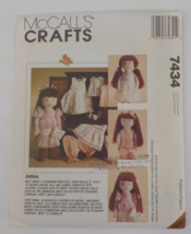 Mccalls Crafts Pattern #7434 18&quot; Emma Doll Clothes Color Transfer Face UNCUT1995 - $9.99