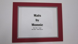 Picture Frame Double Mat 11x14 for 8.5 x11 photo Scarlet and grey Ohio c... - £7.91 GBP