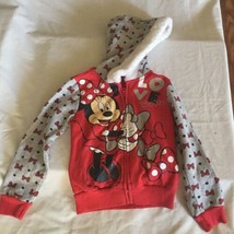  Size 6 Disney Minnie Mouse jacket coat hoodie zipper lightweight  - £11.23 GBP