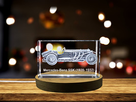 LED Base included | Mercedes-Benz SSK Supercar Collectible Crystal Sculpture - $22.09 - $220.98