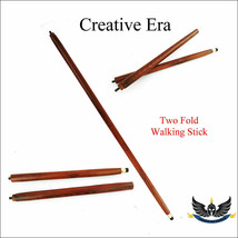 Lot of 10 Vintage Wood Style 2 Fold Walking Stick Cane Gift (Only wooden shaft) - £74.91 GBP