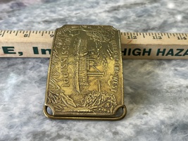 Vtg Belt buckle Tiffany New York Queen of the West Mississippi 3 5/8  * 2.5 inch image 8