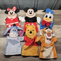 Lot Of 6 Disney Baby Hand Puppets -  Mickey Minnie Donald Pooh Tiger Eeyore - £11.10 GBP