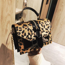 Korean Style Leopard Print Shoulder Bag Crossbody Bags For Women With Zi... - £25.95 GBP