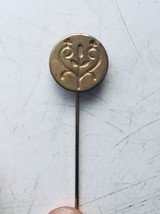 Vintage Gold Tone Plant With Two Leaves Symbel Lapel Stick Tie Pin  - £7.90 GBP