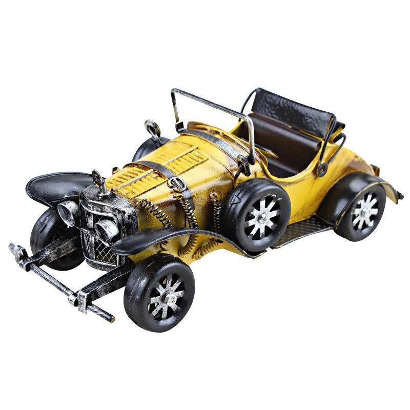 Vintage Handmade Classic Car Model Ornaments Iron Crafts Vehicle Figurines Retro