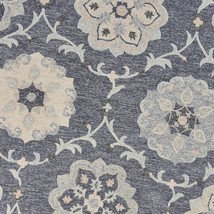 5' Blue And Gray Round Wool Hand Tufted Area Rug - €144,74 EUR