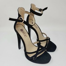 IDIFU Women&#39;s IN5 Lucy Strappy Black Platform Heels Open Toe Shoes Size 5.5 M - £22.70 GBP
