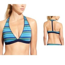 Athleta Bikini Top Tulum T-Back Bikini Top Navy Blue Stripes Swim Top EPOC XS - £17.39 GBP