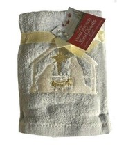 Christmas Holy Family Manger Hand Towels Embroidered Bathroom Set of 2 H... - £28.46 GBP