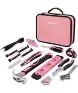 WORKPRO Pink Tool Set - 100 Piece Pink Tool Kit with Easy Carrying Pouch, - £63.99 GBP
