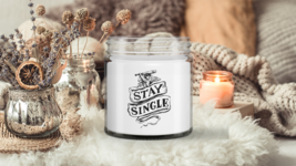 Stay Single Angel Retro Candle Cupid Baseball Divorce Gift - $19.75