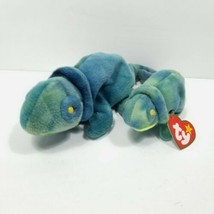 Ty Beanie Rainbow And Iggy Iguana Baby Chameleon Plush Stuffed Animal Lot Of 2 - £13.30 GBP
