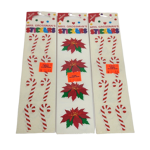 3 Vintage Mrs. Grossman&#39;s Christmas Candy Cane Stickers Sealed In New Package - £22.41 GBP
