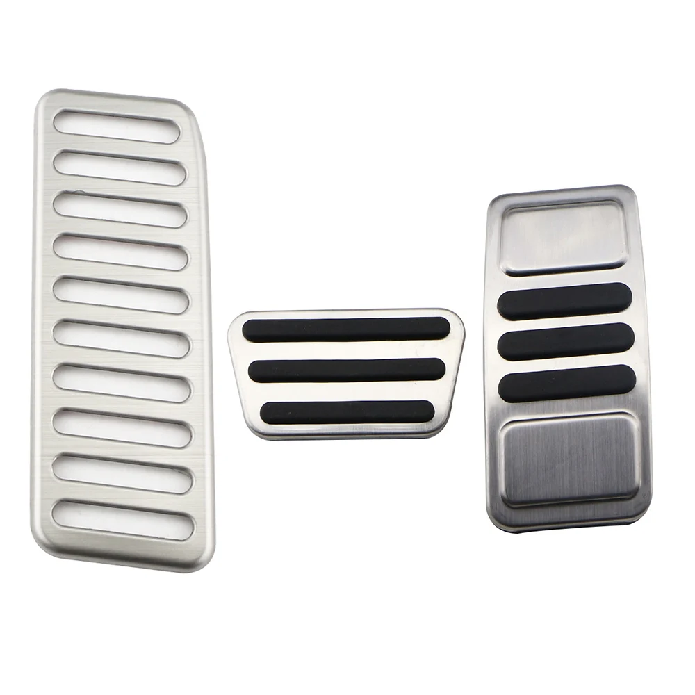 To stainless steel car pedals gas pedal brake pedal cover for ford mustang 2015 2021 at thumb200