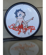 Betty Boop ROUND TIN SIGN vintage 50s style metal home bar diner wall de... - $263.24 MXN