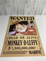Wanted Dead Or Alive Monkey D Luffy Marine Anime Poster One Piece Manga Series - £15.45 GBP