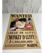 Wanted Dead Or Alive Monkey D Luffy Marine Anime Poster One Piece Manga ... - £15.15 GBP