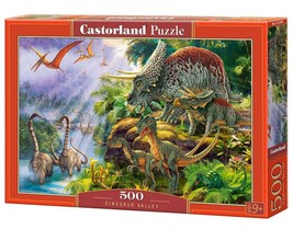 500 Piece Jigsaw Puzzle, Dinosaur Valley, Prehistoric scenery, dinosaur ... - $18.10