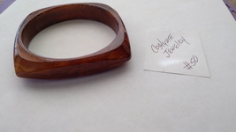 Wood carved philopena island wood costume bangle bracelet handmade  - £10.23 GBP